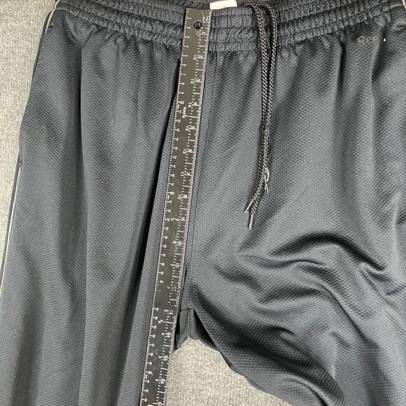 Reebok Track Pants Mens Size L Black Stripe Lightweight Athletic Drawstring - Picture 5 of 10